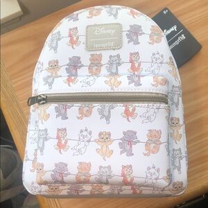 Loungefly Disney Cats Mini Backpack - White and Multicolor